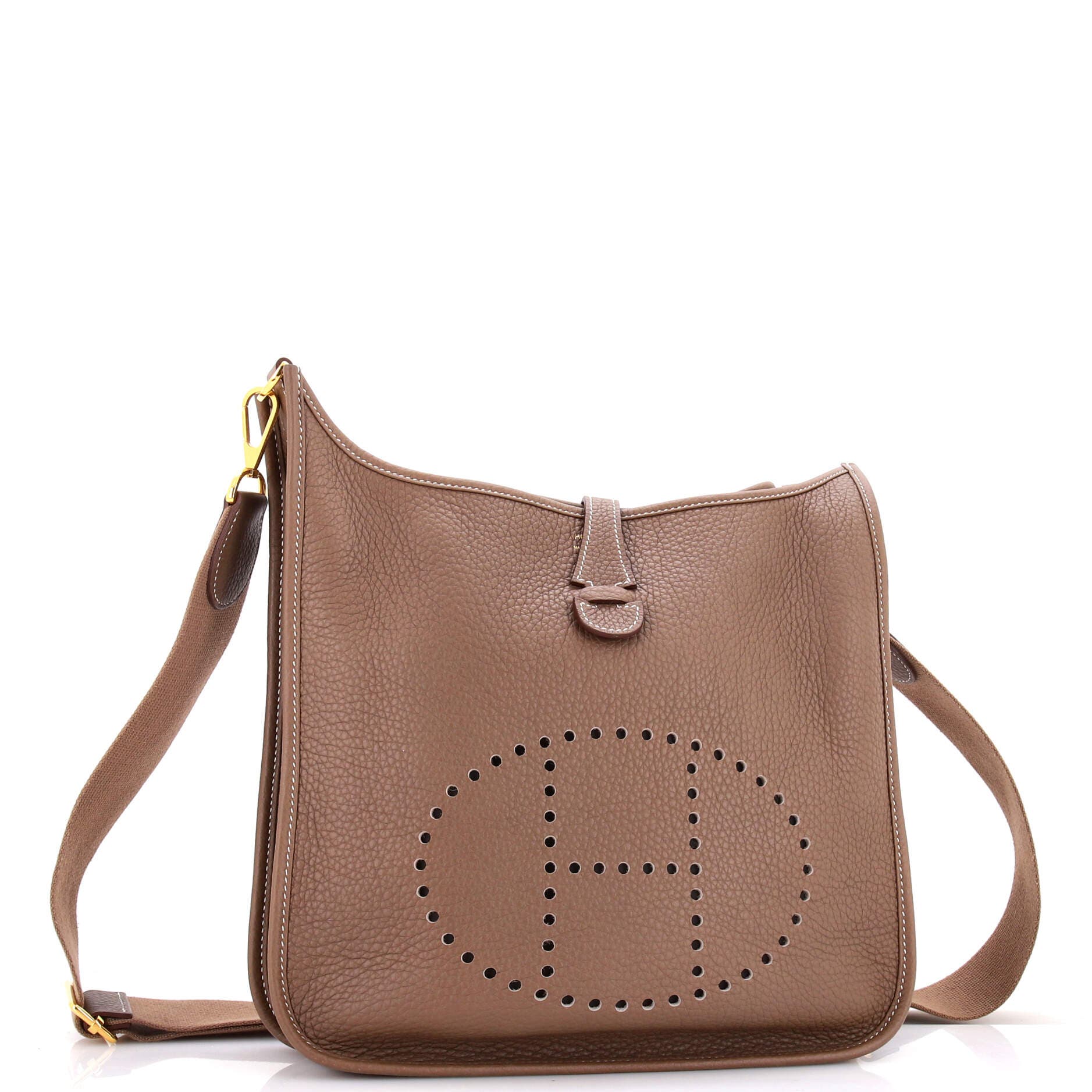 Pre-Owned Hermes Evelyne Bag Gen III Clemence PM, Alternate, color, Etoupe