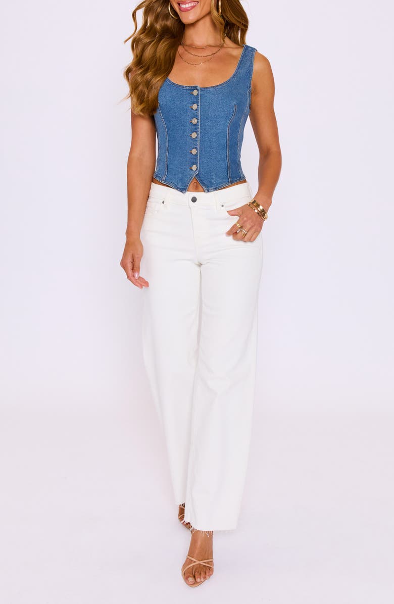 VICI Collection Willow Denim Vest, Alternate, color, 