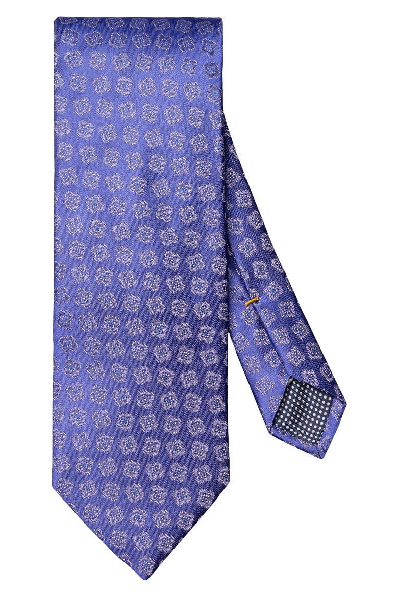 Medallion Silk Tie, Main, color, MEDIUM PURPLE