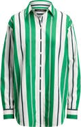 Lauren Ralph Lauren Kotta Stripe Yarn Dyed Broadcloth Button-Up Shirt