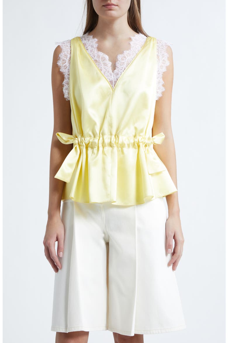 Satin Lace Top, Main, color, YUZU
