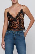 L'AGENCE Kimber Lace Trim Silk Camisole