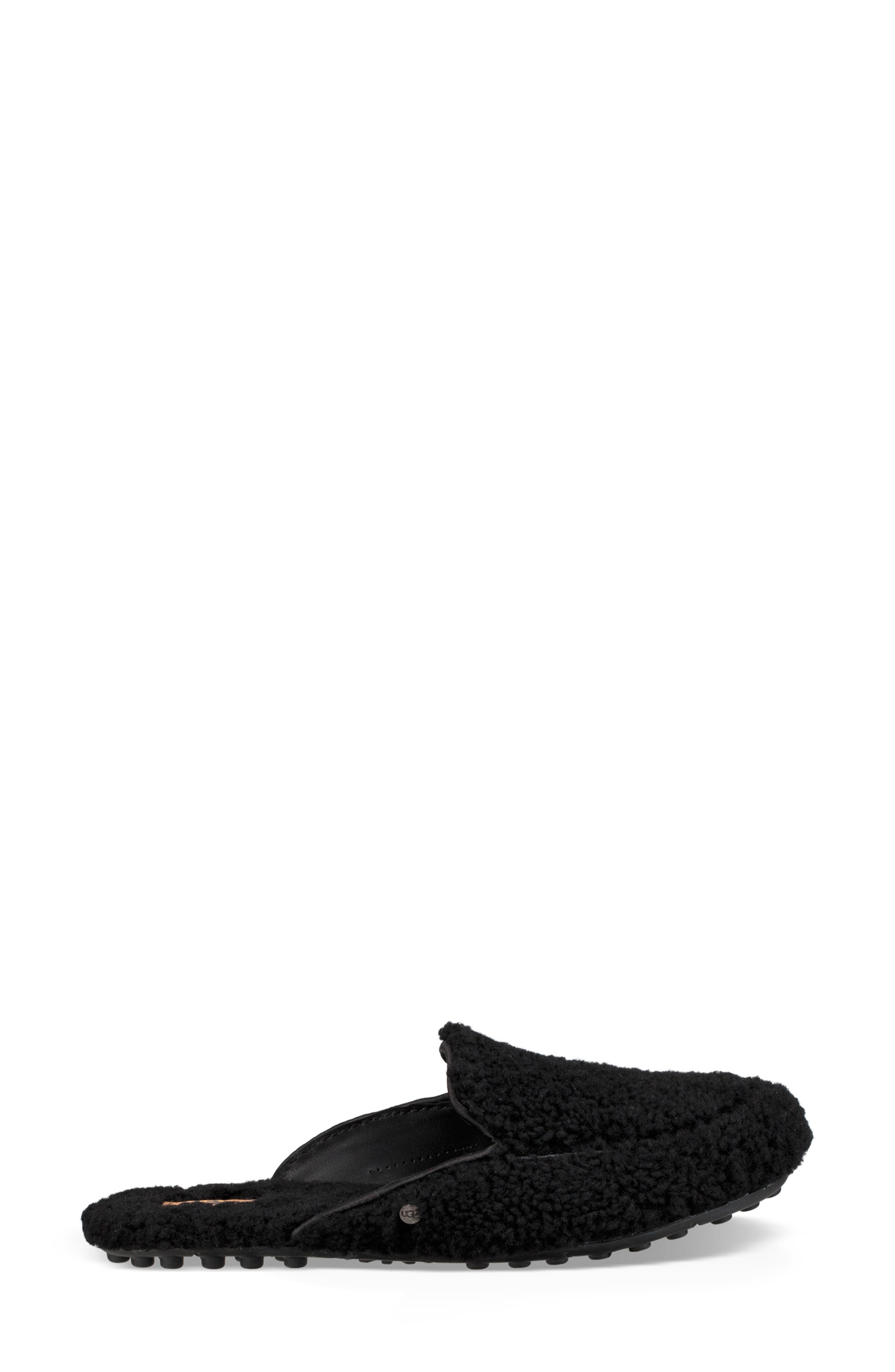 Lane Fluff Genuine Shearling Loafer Slipper, Alternate, color, BLACK