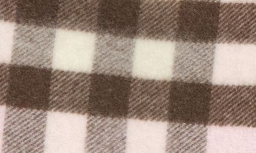 Burberry Jacquard Check Double Face Cashmere Fringe Scarf In Gold
