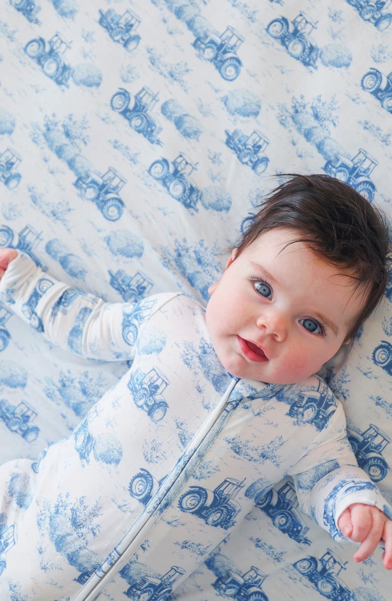 Posh Peanut Fitted Convertible One-Piece Pajamas, Alternate, color, Dark Blue