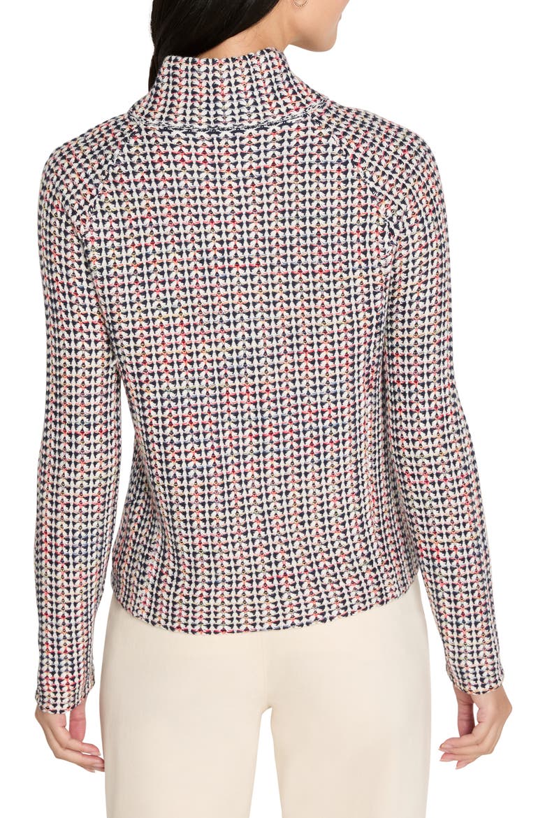 Tuck Stitch Colorwheel Knit Jacket, Alternate, color, RED MULTI