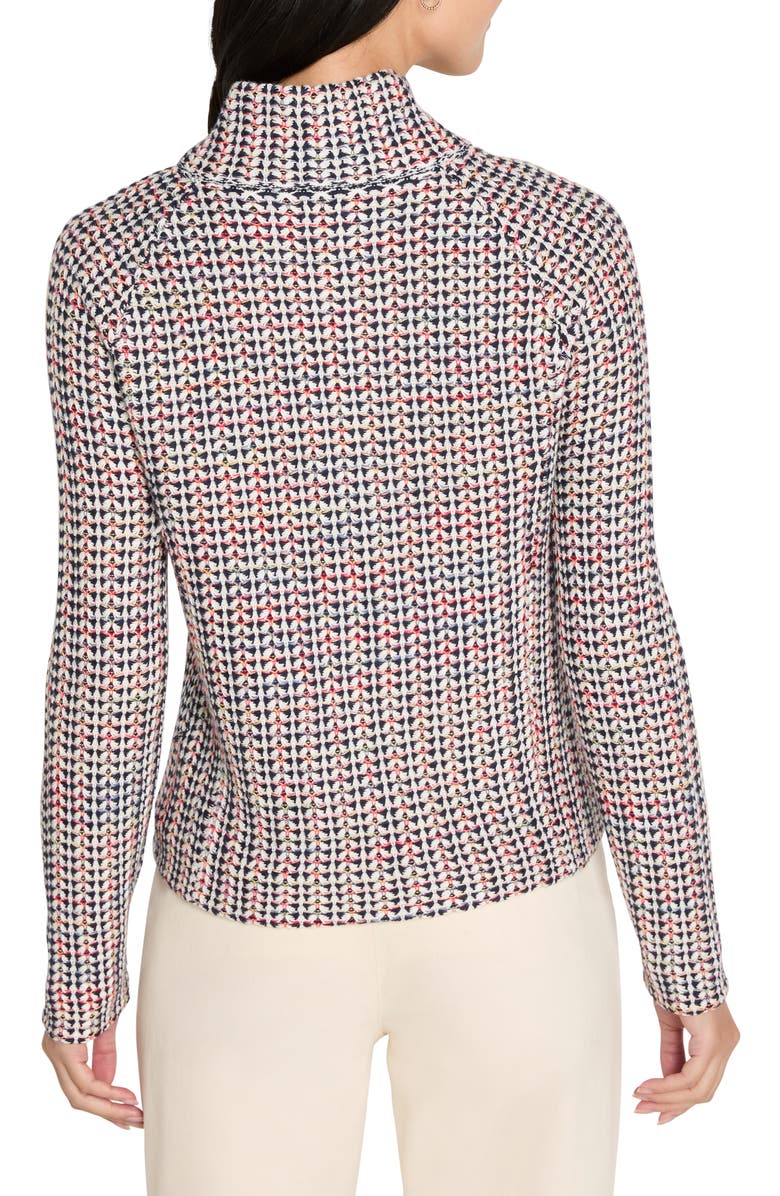 NIC+ZOE Tuck Stitch Colorwheel Knit Jacket, Alternate, color, Red Multi