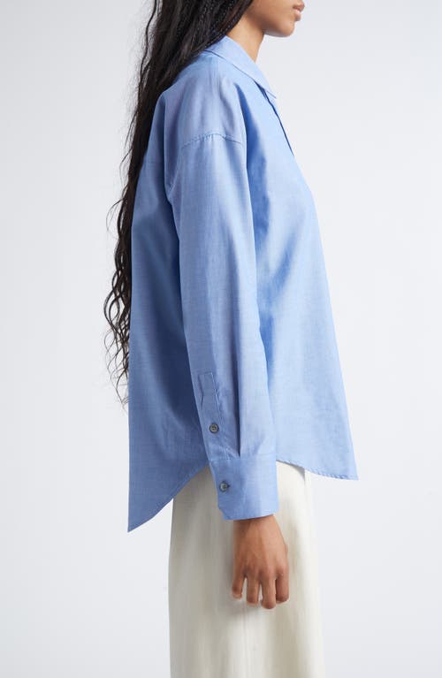 Max Mara Adele Cotton Button-up Shirt In Blue