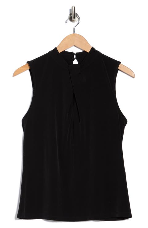 Keyhole Sleeveless Jersey Top