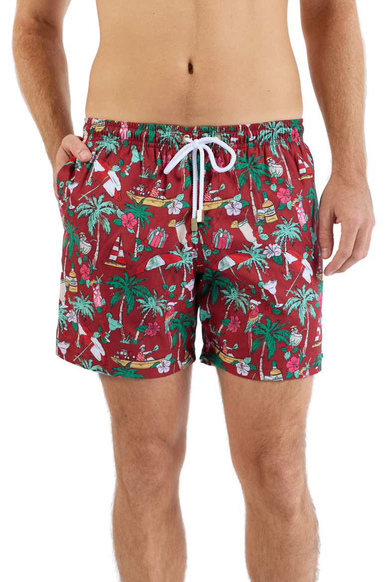 Margaritaville by Kenny Flowers - The Christmas Island Swim Trunks, Alternate, color, Red