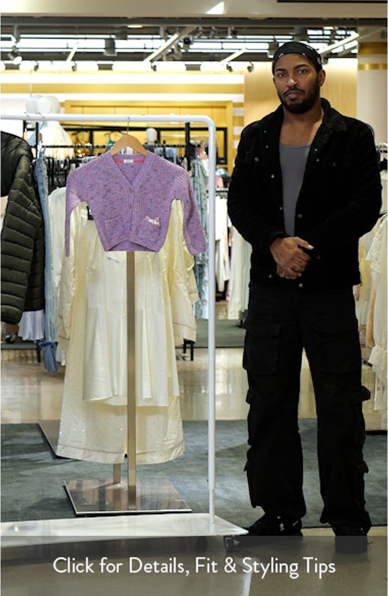 Kids' Pocket Kitten Embellished Marled Cardigan, sales video thumbnail