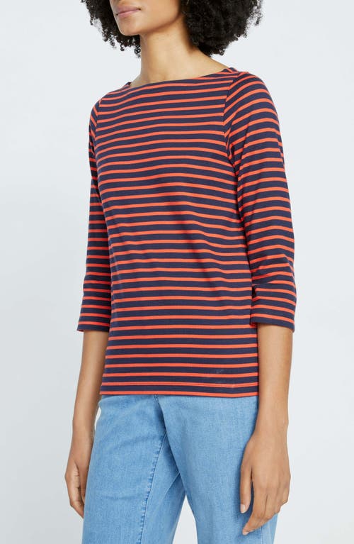 Universal Standard Belle Breton Stripe Top In Animal Print