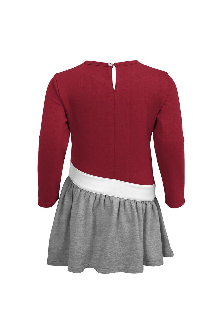 Toddler Crimson Oklahoma Sooners Heart to Heart French Terry Dress, Alternate, color, Crimson
