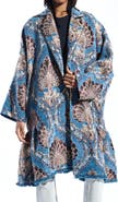 AZALEA WANG Paisley Jacquard Peplum Coat