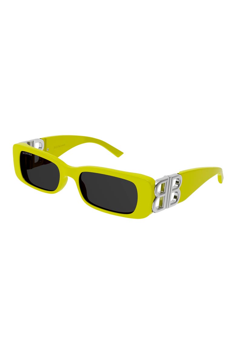 51mm Rectangular Sunglasses, Alternate, color, YELLOW