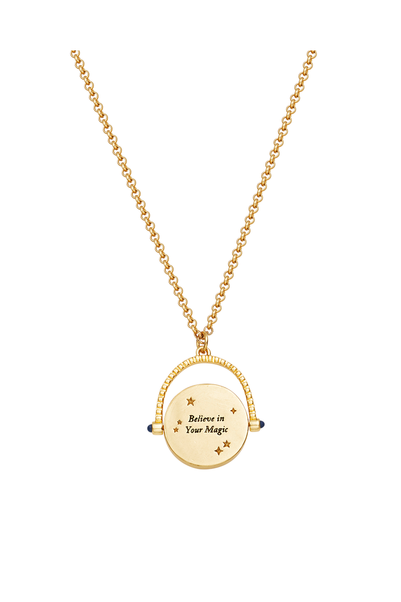 Owl Spinner Necklace, Alternate, color, Gold