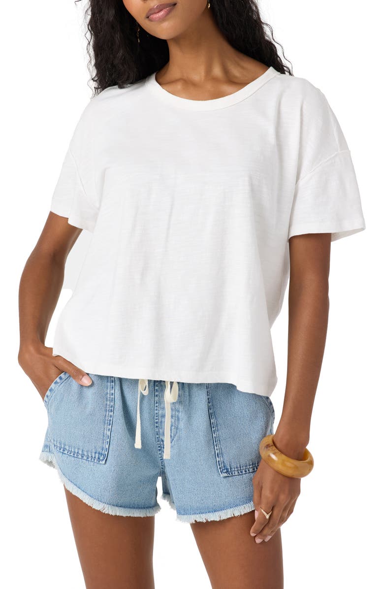 O'Neill Wavelength Slub Cotton Jersey Crewneck T-Shirt, Main, color, Winter White