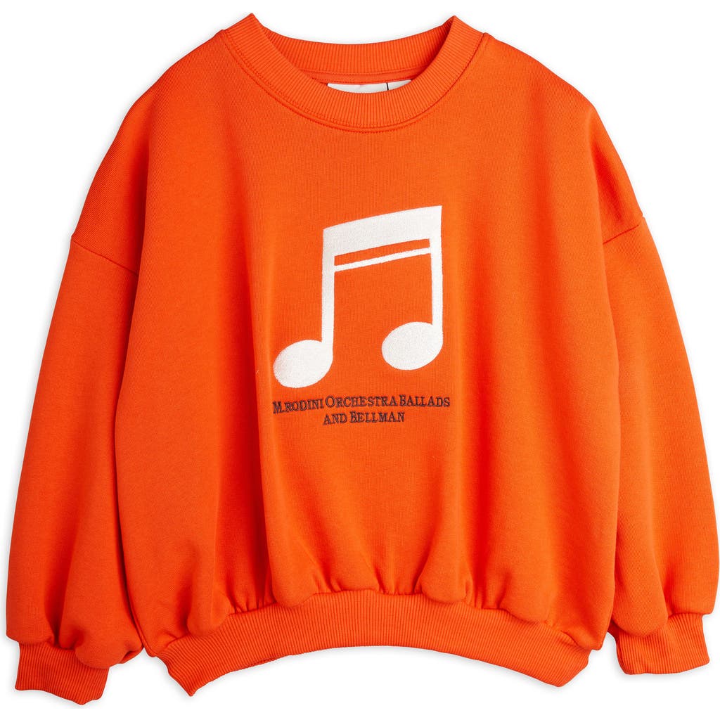 Mini Rodini Crew Neck Sweatshirt In Red