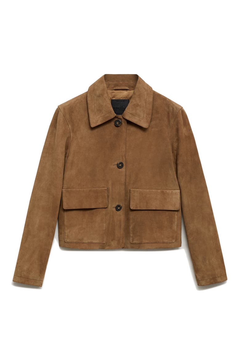 Suede Jacket, Main, color, MEDIUM BROWN