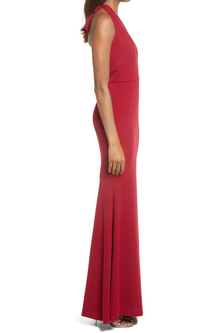 Camden Mermaid Hem Evening Gown, Alternate, color, GARNET