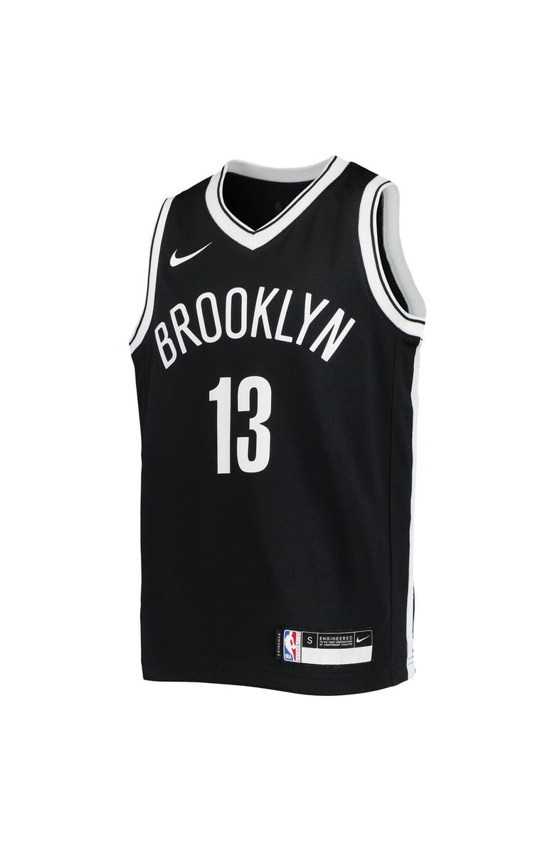 Nike Youth Nike James Harden Black Brooklyn Nets Swingman Jersey - Icon Edition, Alternate, color,