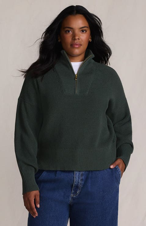Drifter Shaker Wedge Quarter Zip Sweater