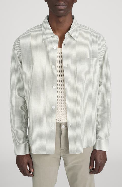 Stripe Button-Up Shirt