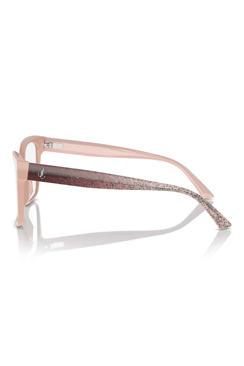 53mm Pillow Optical Glasses, Alternate, color, PINK / DEMO LENS