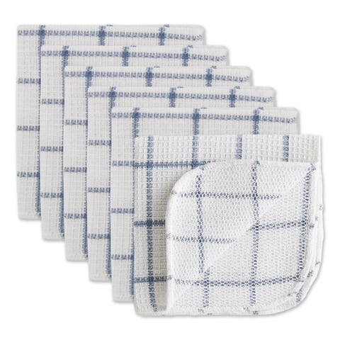 Stonewash Blue Scrubber Dishcloth Set/6