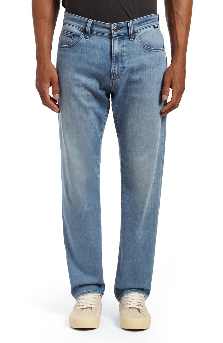 Mavi Jeans Zach Straight Leg Jeans, Main, color, Light Tonal Brushed Super