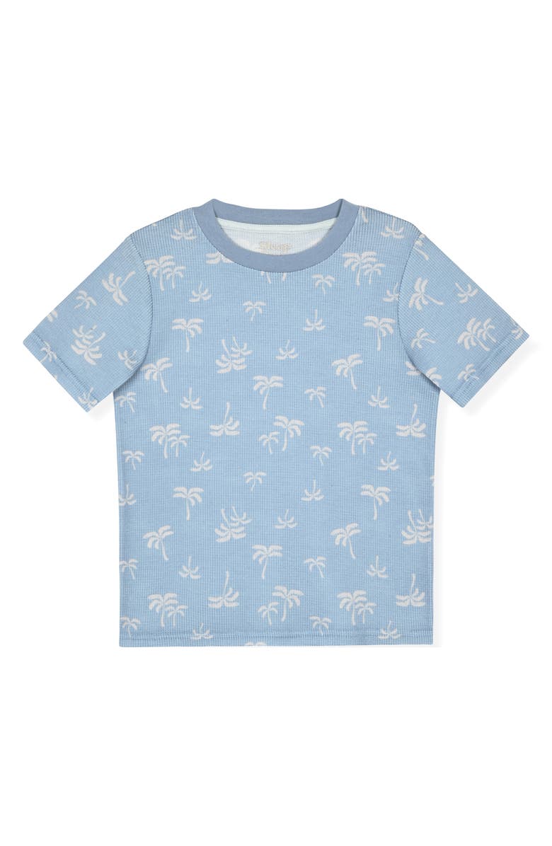 SLEEP ON IT Kids' Print Waffle Knit Two-Piece Short Pajamas, Alternate, color, Blue