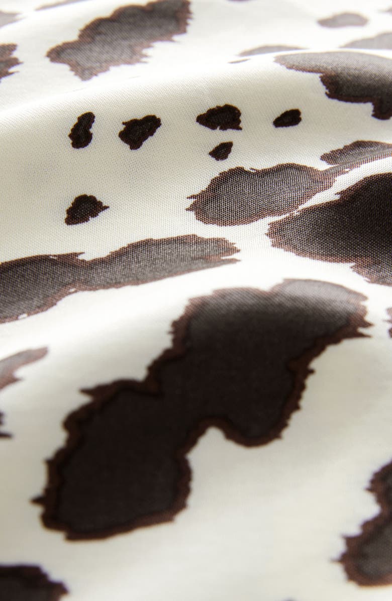 NEXT Cow Print Satin Skirt, Alternate, color,