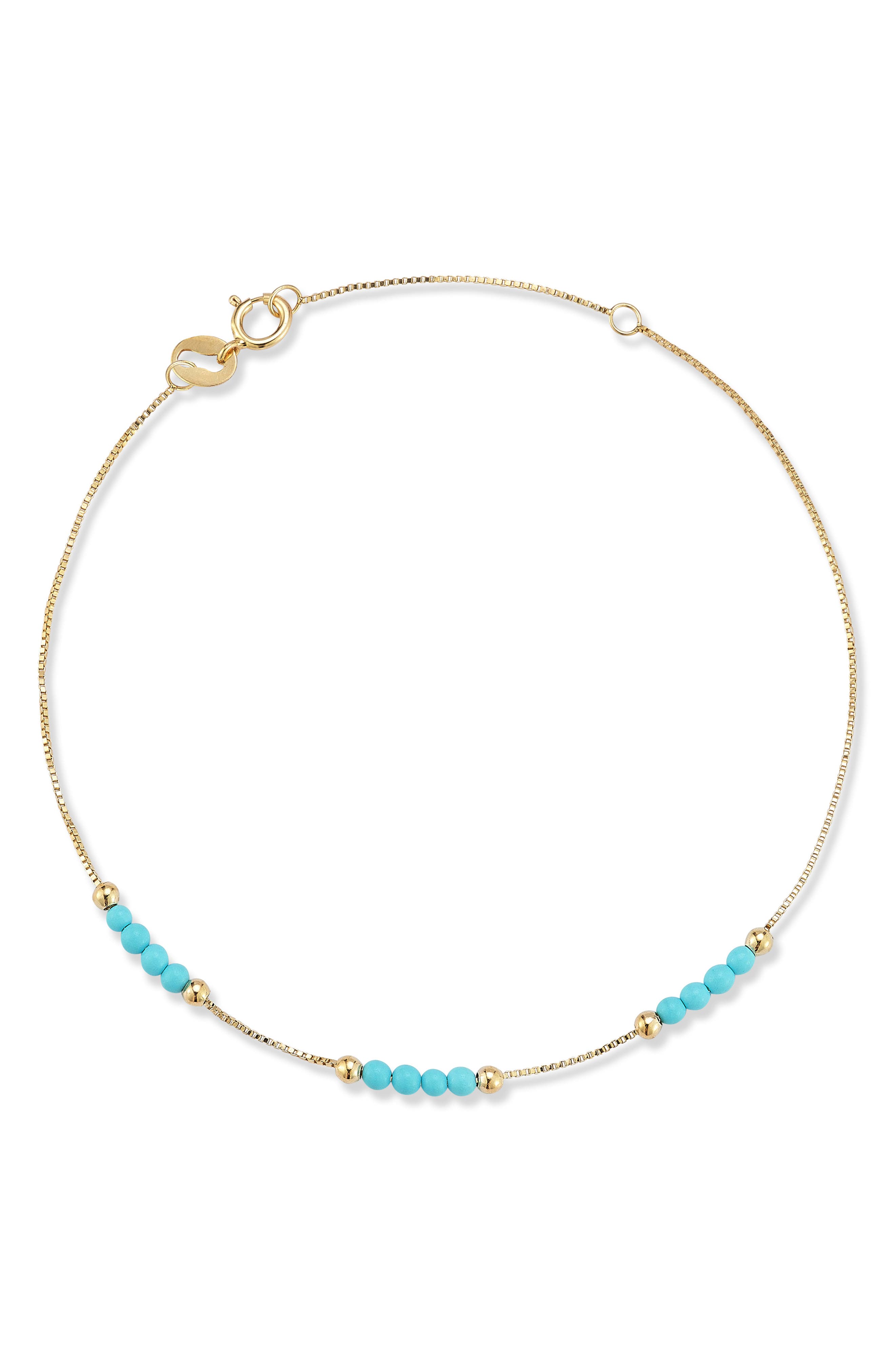 Ember Fine Jewelry Turquoise Beaded Anklet