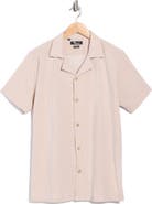 T.R. PREMIUM Modern Fit Textured Camp Shirt