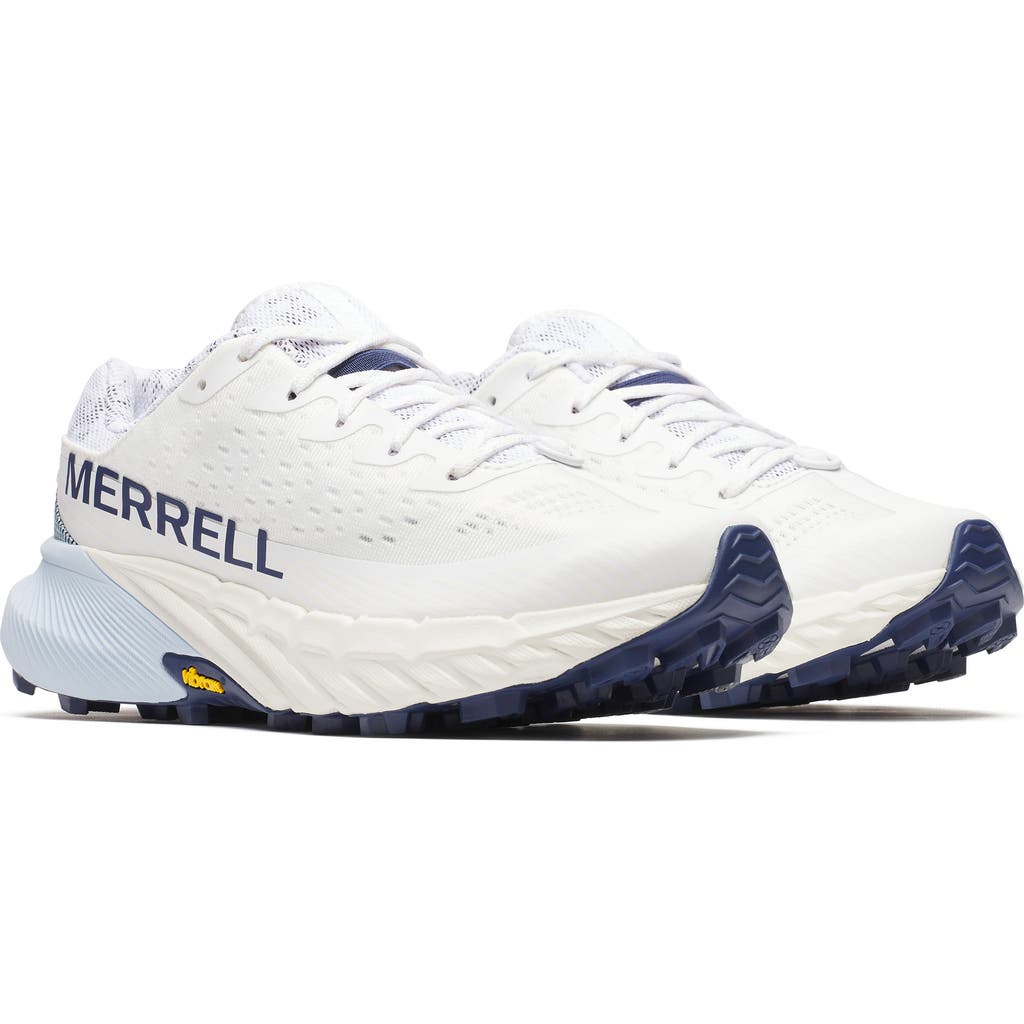 Merrell Agility Peak 5 Running Shoe In Chalk/ice Blue