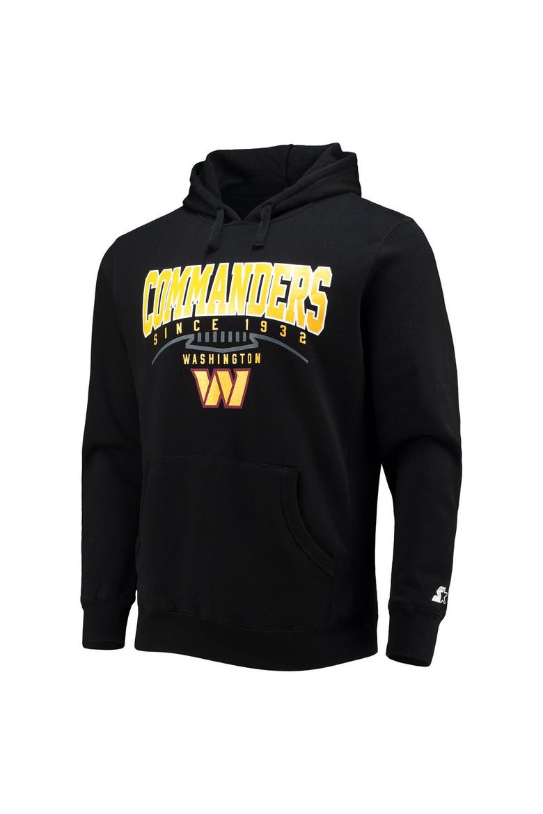 Men's Starter Black Washington Commanders Premier Pullover Hoodie, Alternate, color, Black