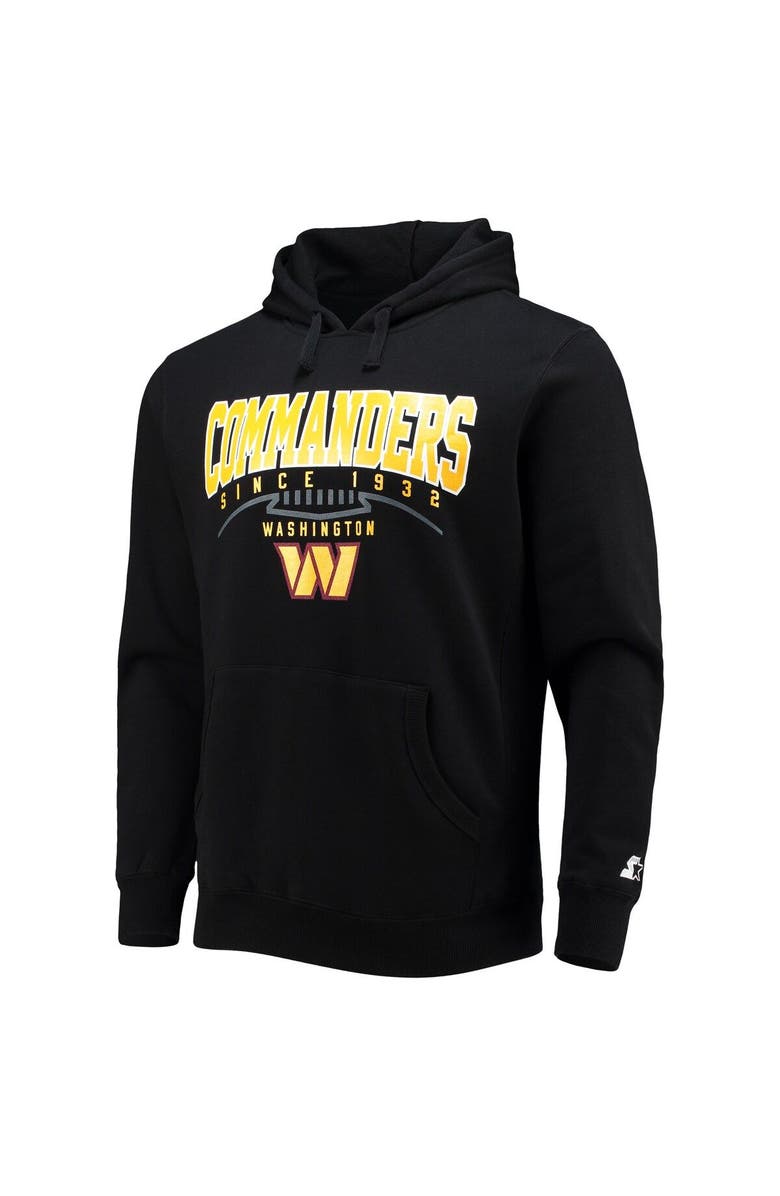 STARTER Men's Starter Black Washington Commanders Premier Pullover Hoodie, Alternate, color, Black