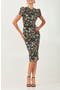 Piper Embroidered Puff Sleeve Sheath Dress