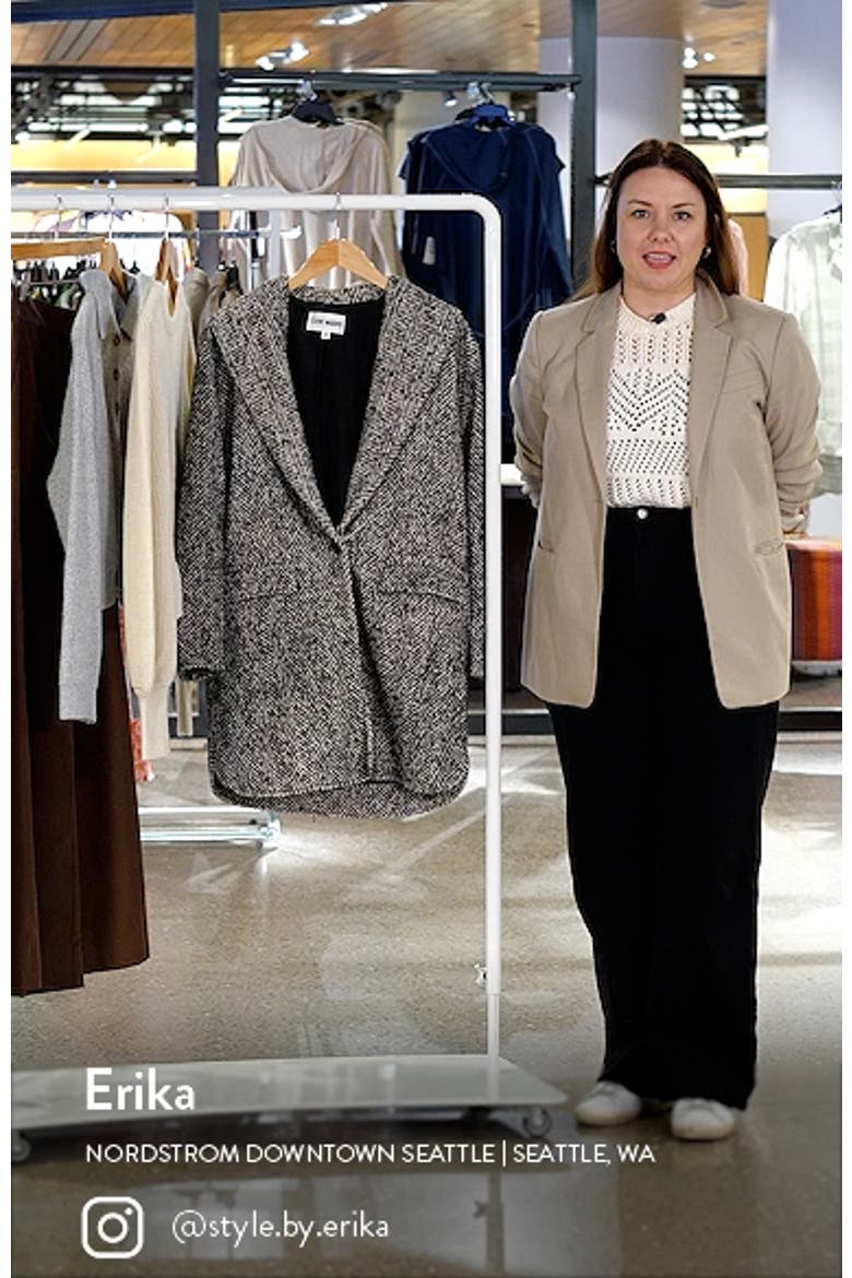 Zoey Herringbone Longline Jacket video