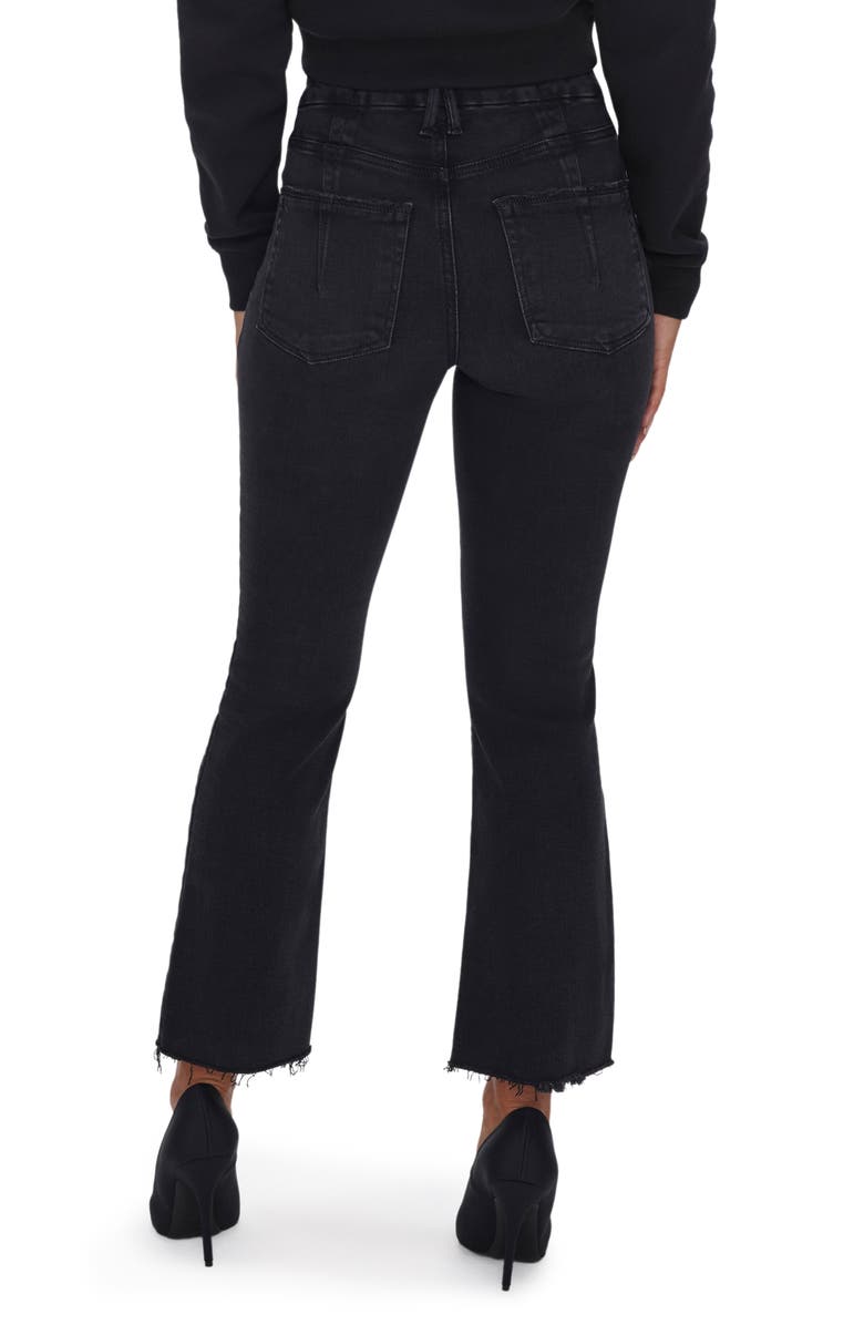 Good American Good Legs Button Fly Crop Mini Bootcut Jeans, Alternate, color,