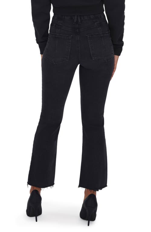 Good American Good Legs Black Cropped Mini Bootcut Jean