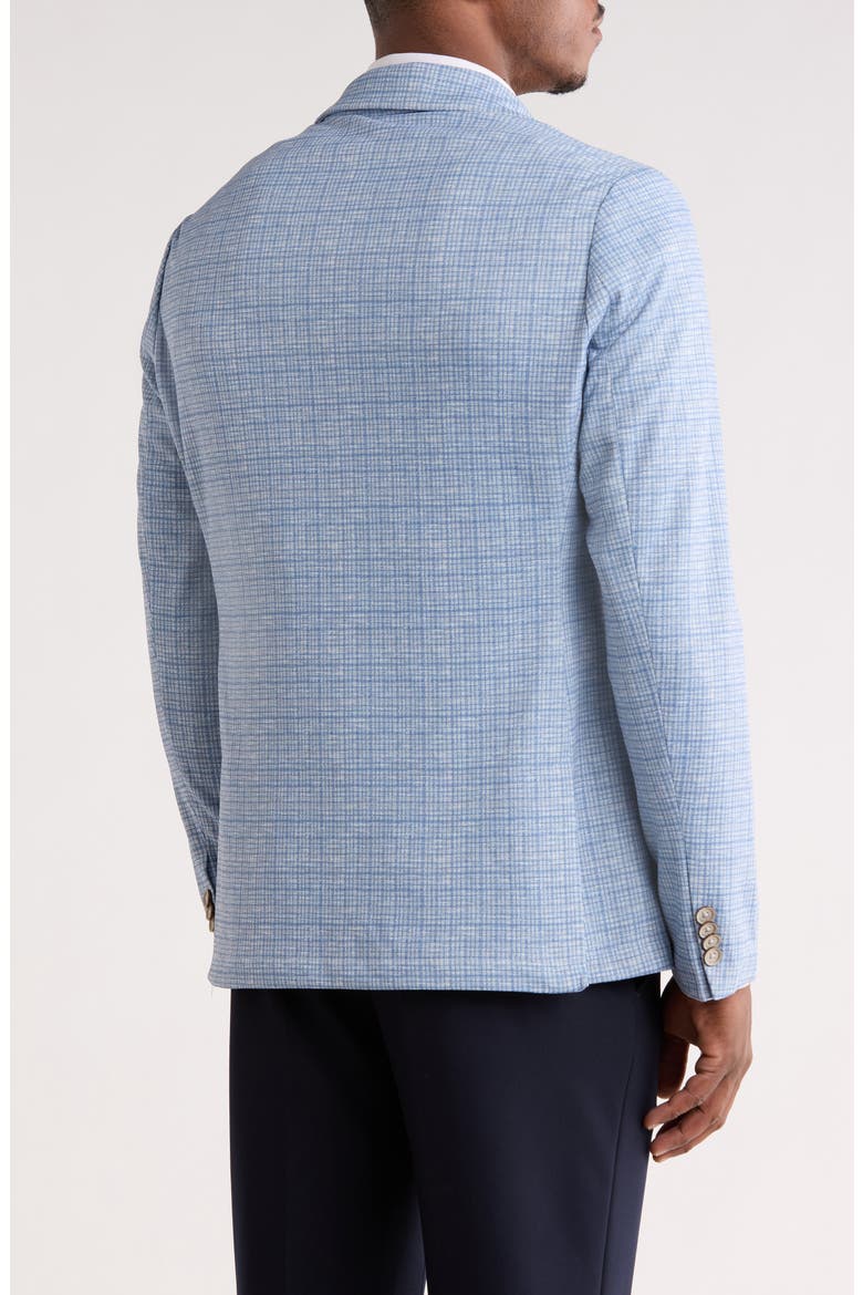 Stretch Knit Patterned Blazer, Alternate, color, SKY
