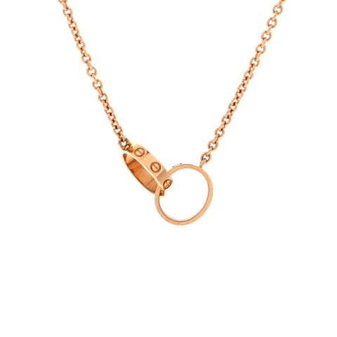 Love Interlocking Necklace 18K Rose Gold