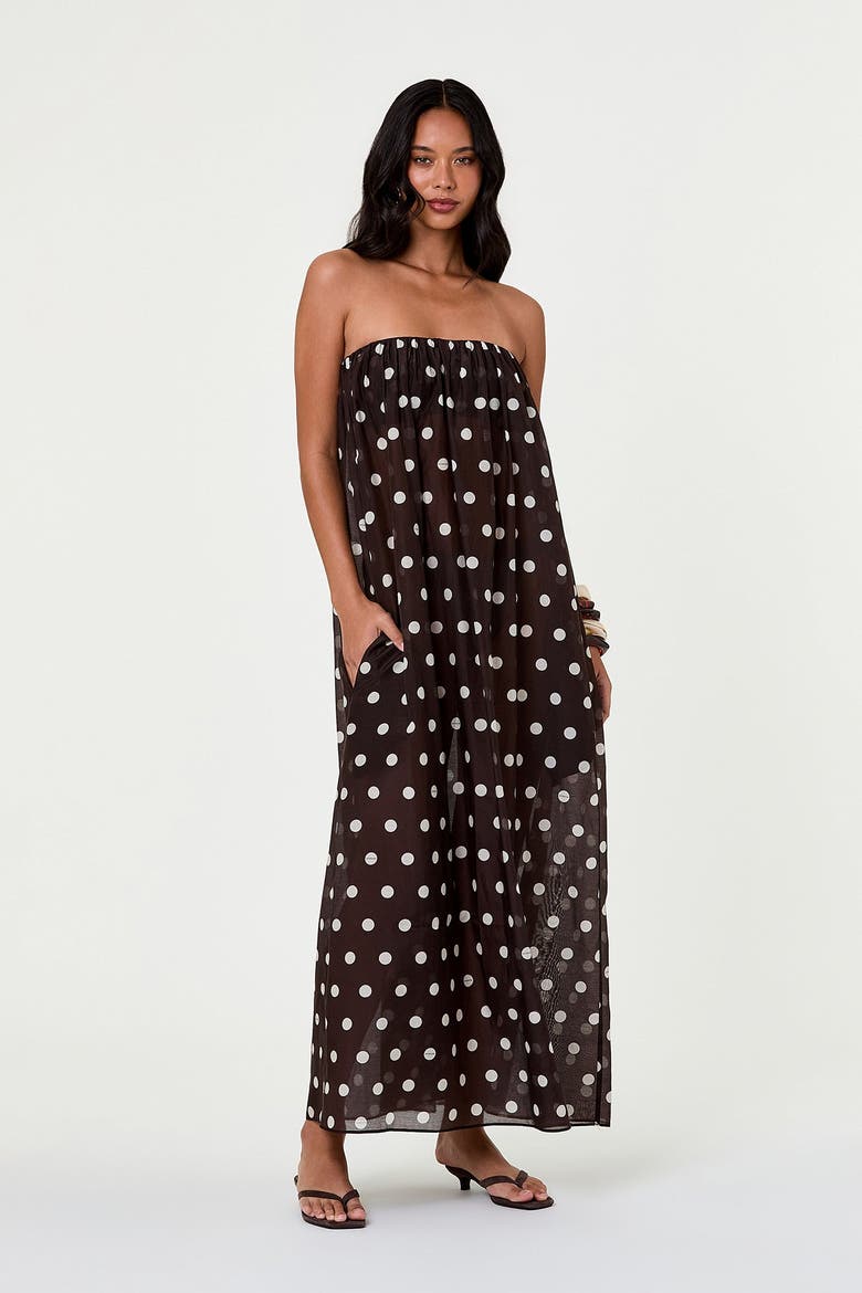 Lindy Dress, Alternate, color, Espresso / Ivory Polka Dot