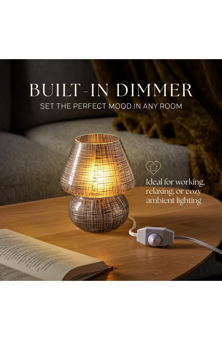 Next Glow Mushroom LED Lamp,  Modern Dimmable E26 Socket, Alternate, color, Black