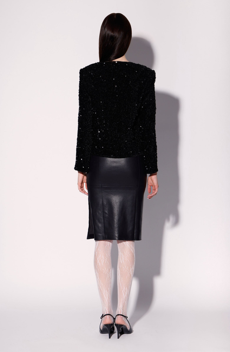 Walter Baker Janelle Jacket, Alternate, color, Black Sequin