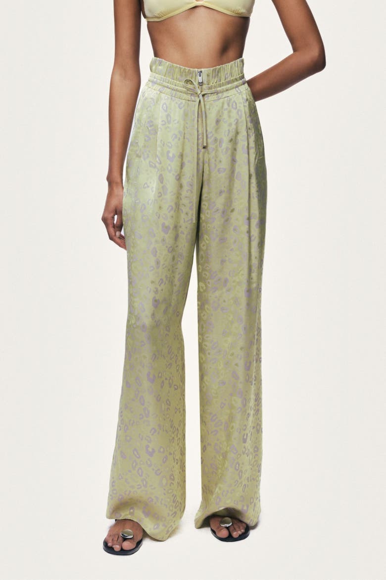 Printed Wide Leg Trousers, Main, color, Multi-Colored