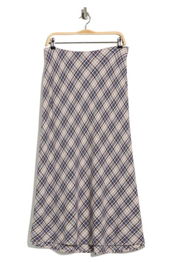 Max Studio Plaid Maxi Skirt In Multi