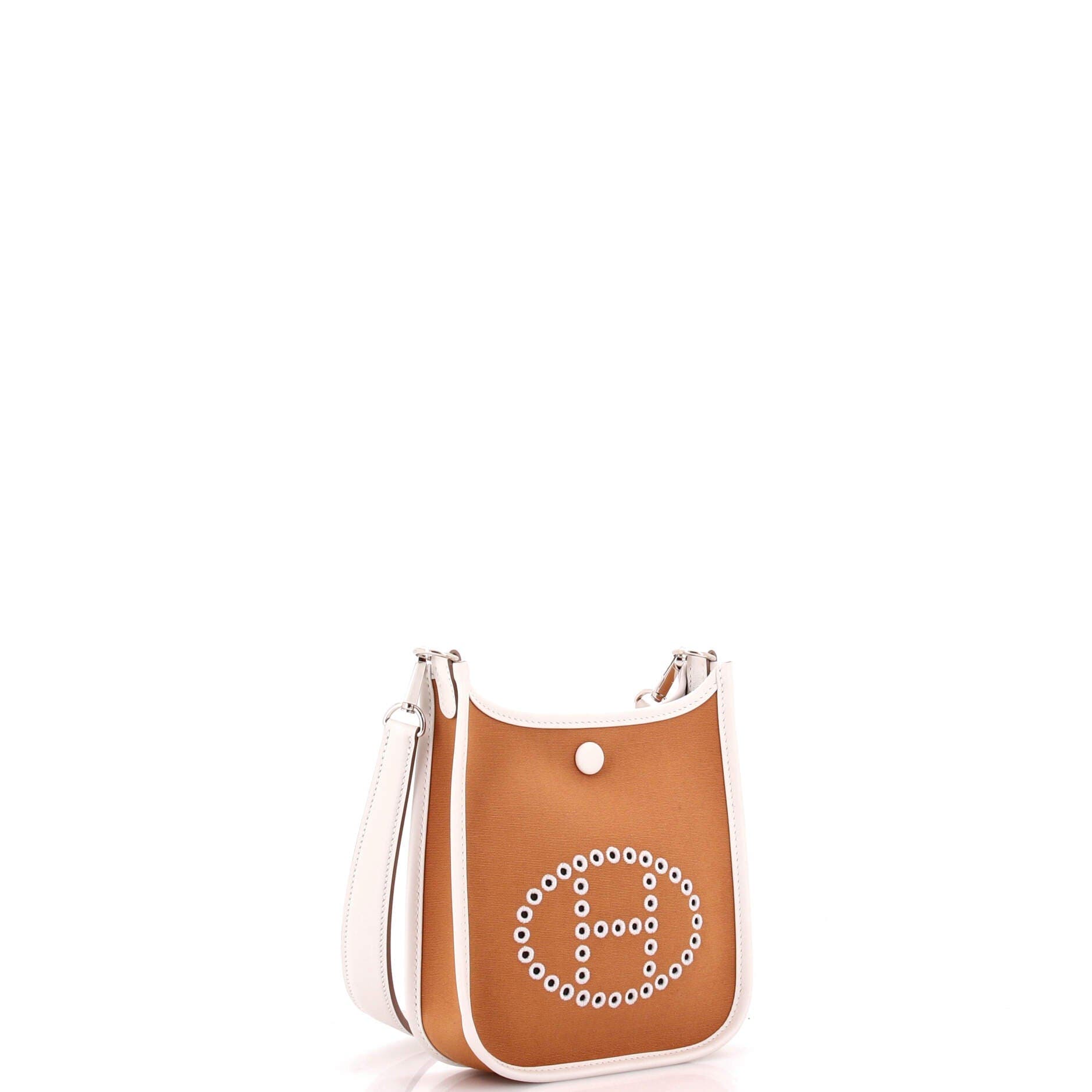 Pre-Owned Hermes Neo Evelyne Bag Toile and Leather TPM, Alternate, color, Dune