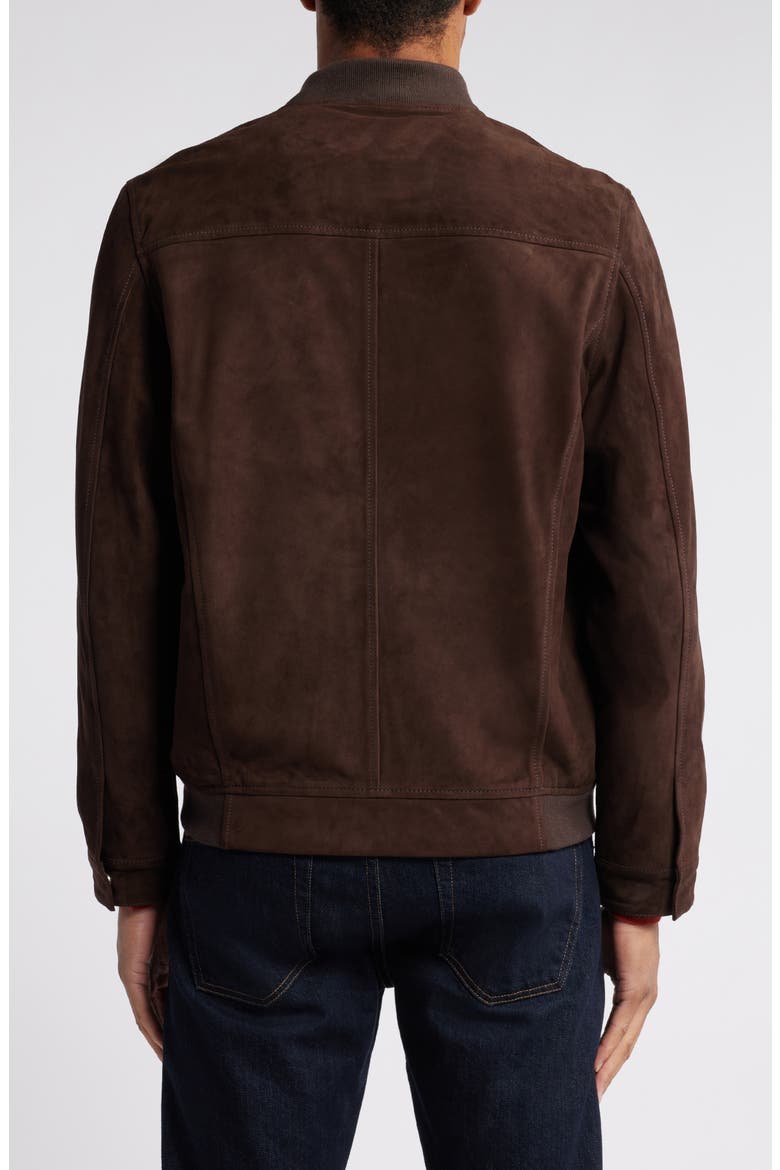 Suede Bomber Jacket, Alternate, color, BROWN MOLE
